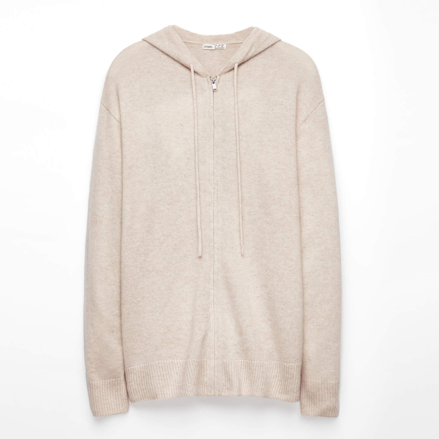 

Кардиган Oysho 100% Cashmere, светло-бежевый