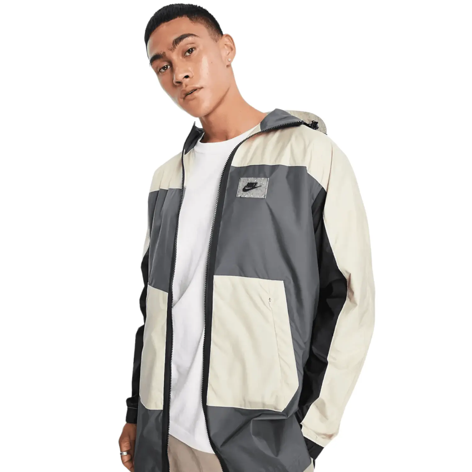 

Куртка Nike Utility Colour Block Hooded, серый/бежевый