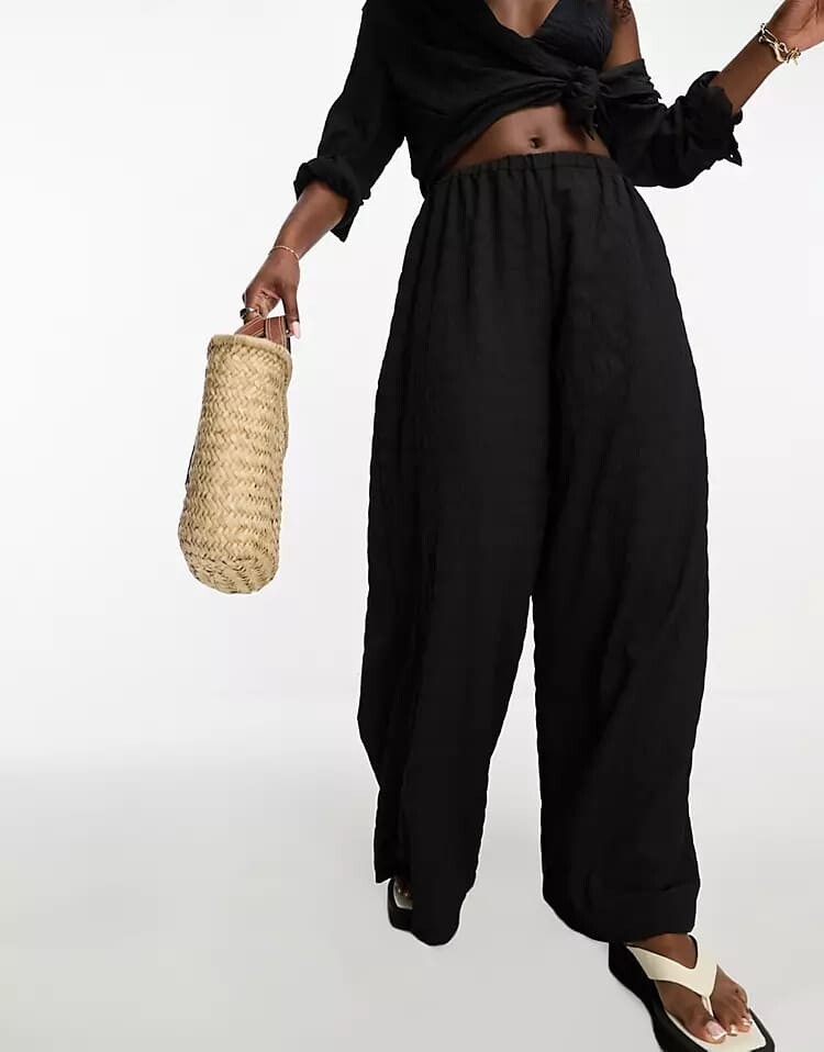 

Брюки Esmee Textured Beach Waffle, черный