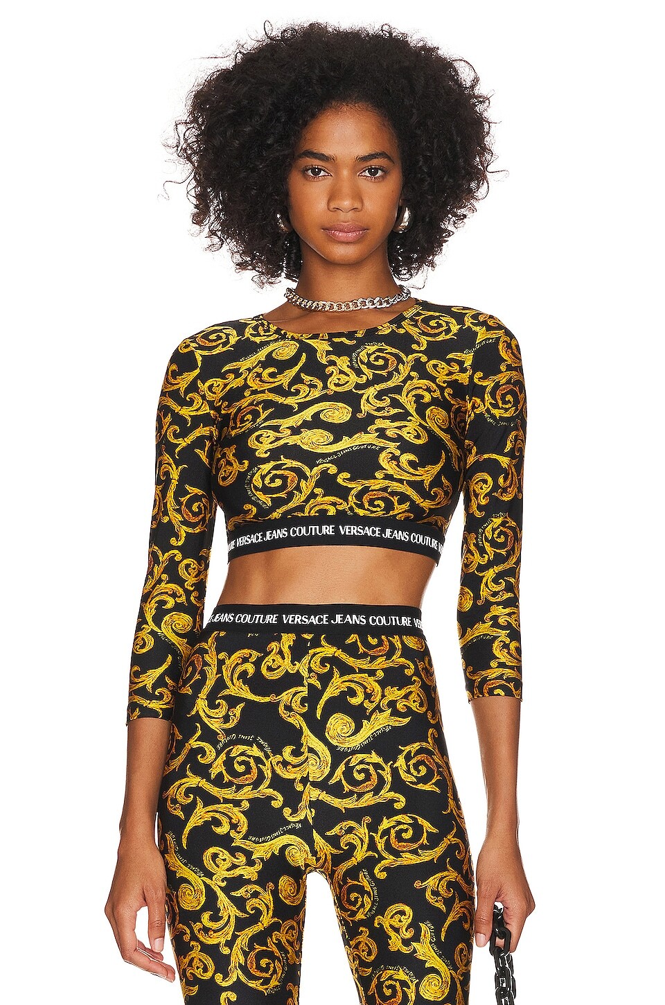 

Топ Versace Jeans Couture Sketch Couture, цвет Gold & Black