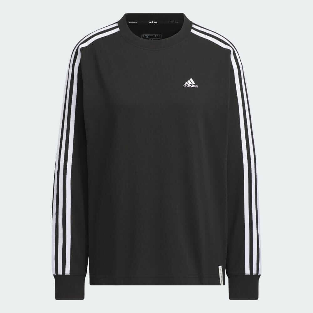 

Лонгслив Adidas Essentials Plus Three Stripes, черный