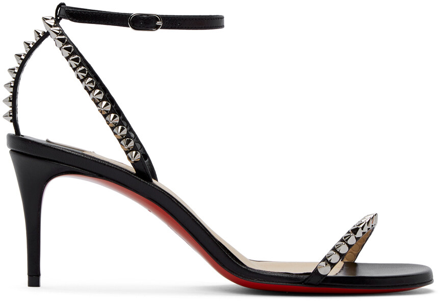 

Черные босоножки на каблуке с заклепками So Me Christian Louboutin