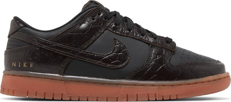 Кроссовки Nike Dunk Low SE 'Chocolate Croc', черный цена и фото