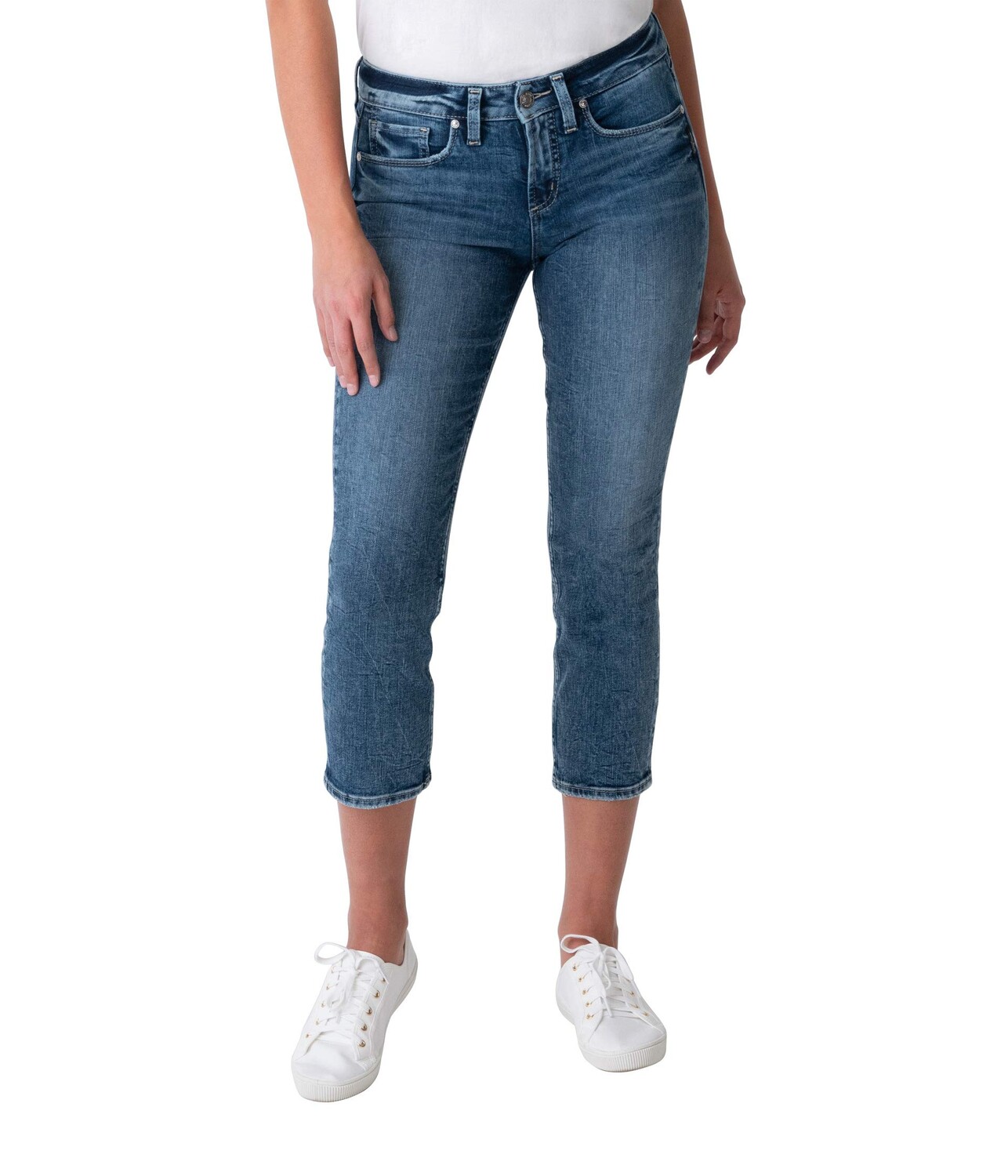 

Джинсы Silver Jeans Co., Suki Mid-Rise Power Stretch Straight Crop Jeans L43980EPX331