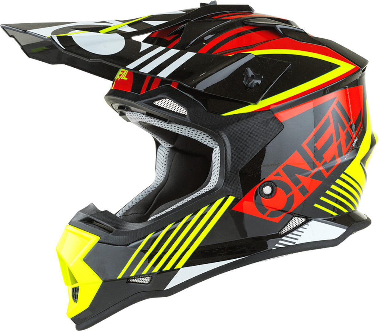 Шлем Oneal 2Series Rush V.22 для мотокросса, красный/желтый шлем для мотокросса blade race div fxr черный желтый красный