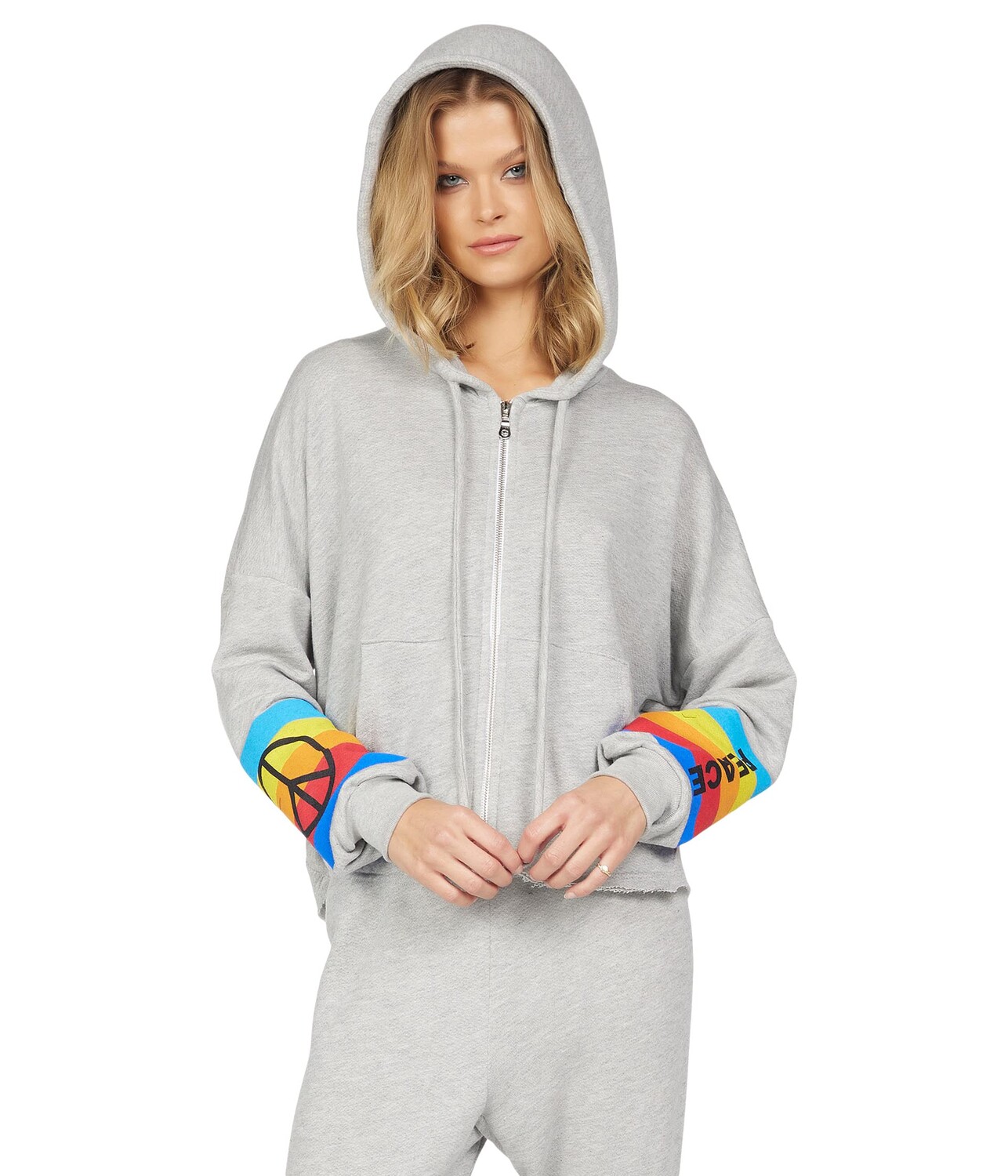 

Худи Lauren Moshi, Gisele Peace Rays Hoodie, Серый
