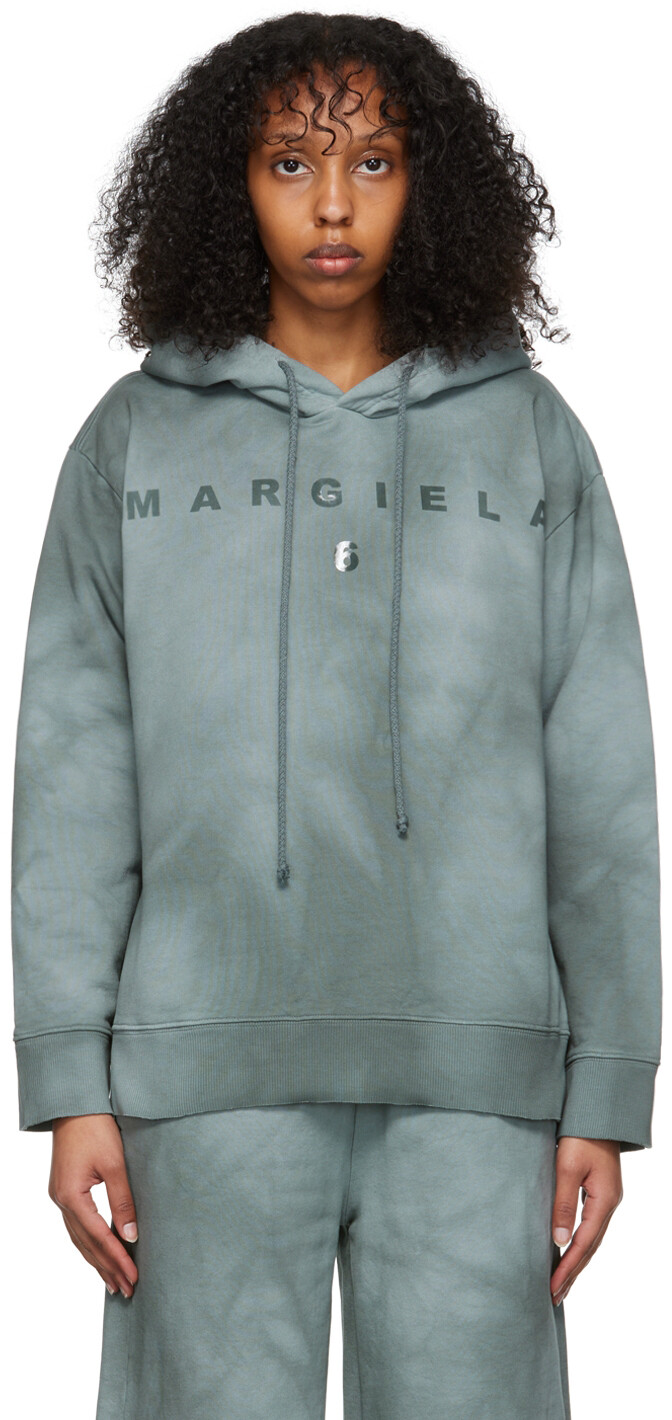 

Худи из хлопка серого цвета MM6 Maison Margiela