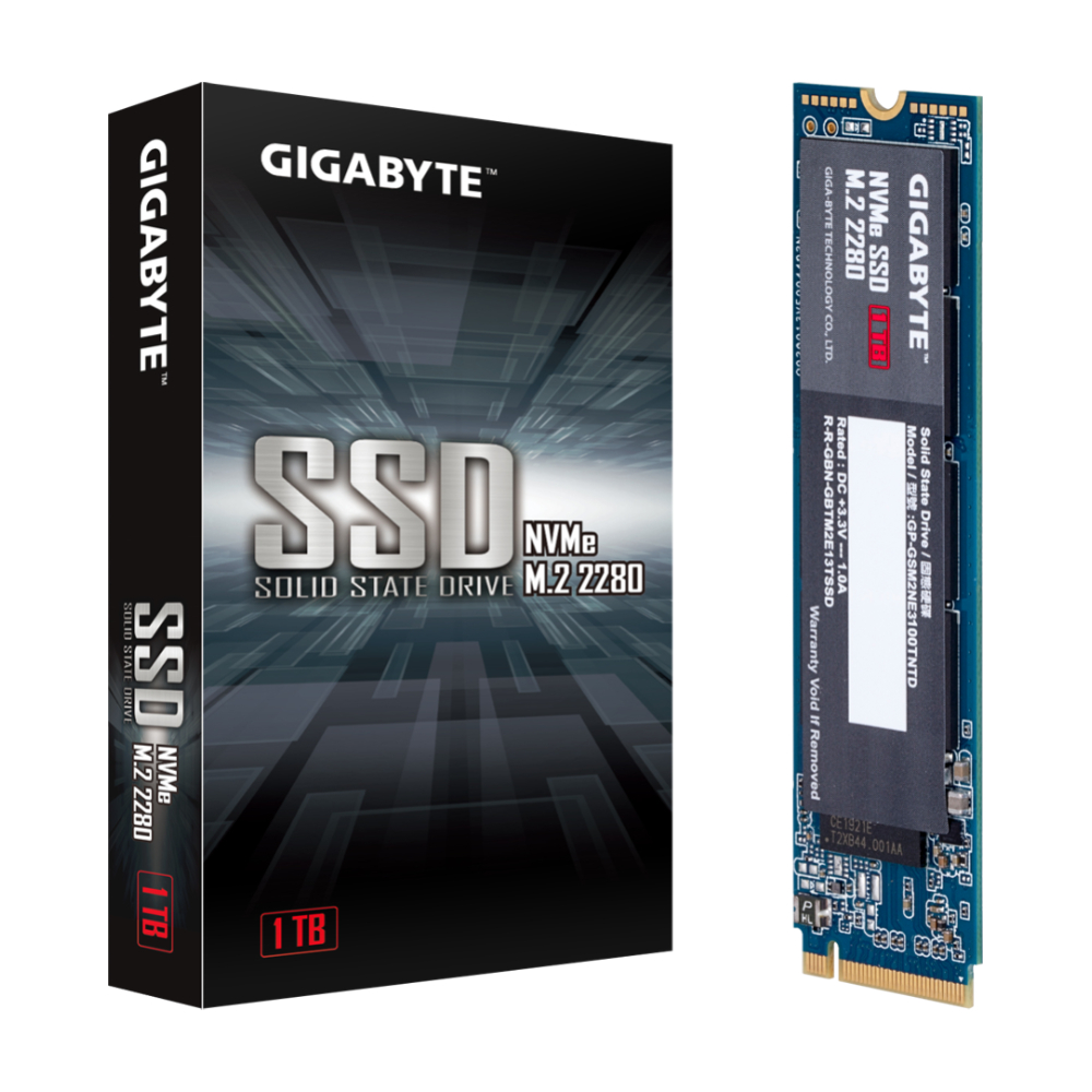 Внутренний твердотельный накопитель Gigabyte PCIe 3.0 NVMe SSD, 1Тб, M.2 2280