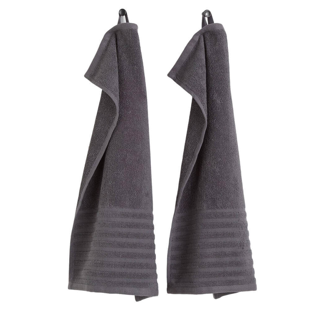 

Комплект полотенец H&M Home Cotton 2 штуки, темно-серый