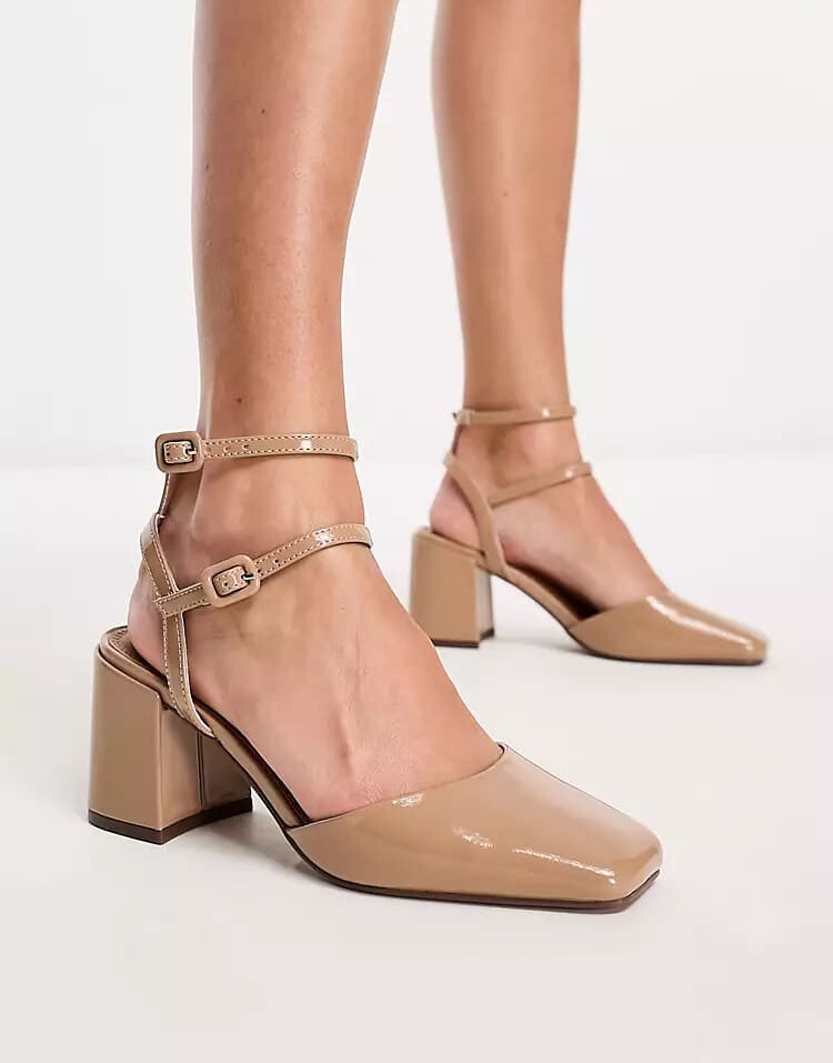 

Туфли ASOS DESIGN Saffy Block Heeled Mid, бежевый