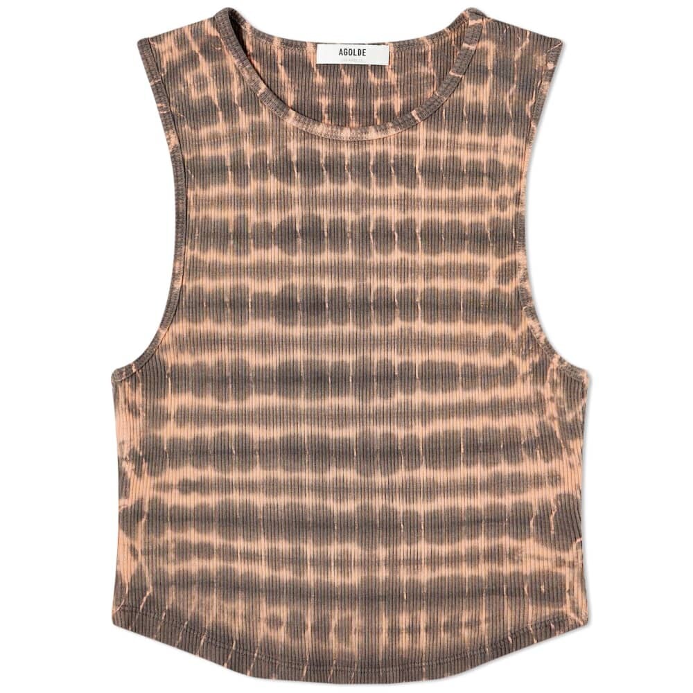 

Футболка Agolde Nova Tie Dye Tank Vest, Коричневый