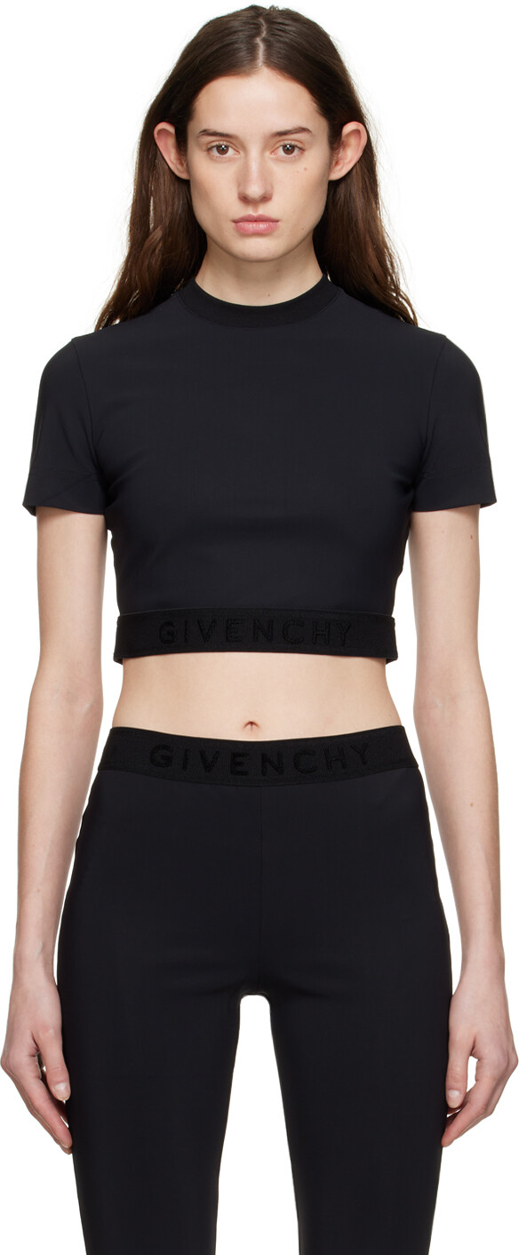 

Черная укороченная футболка Givenchy, Черный, Черная укороченная футболка Givenchy