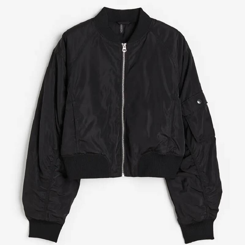 

Куртка H&M Padded Bomber, черный