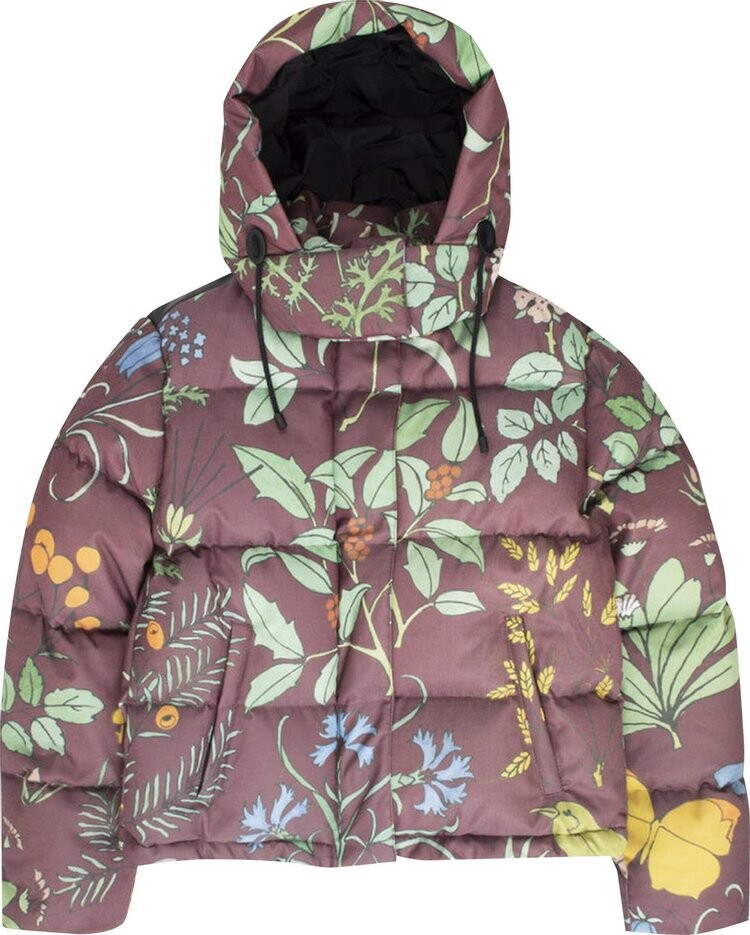 

Пуховик Loewe Herbarium Hooded Puffer 'Multicolor', разноцветный, Коричневый