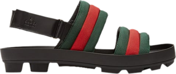 Кроссовки Gucci Web Sandal Black, черный - фото