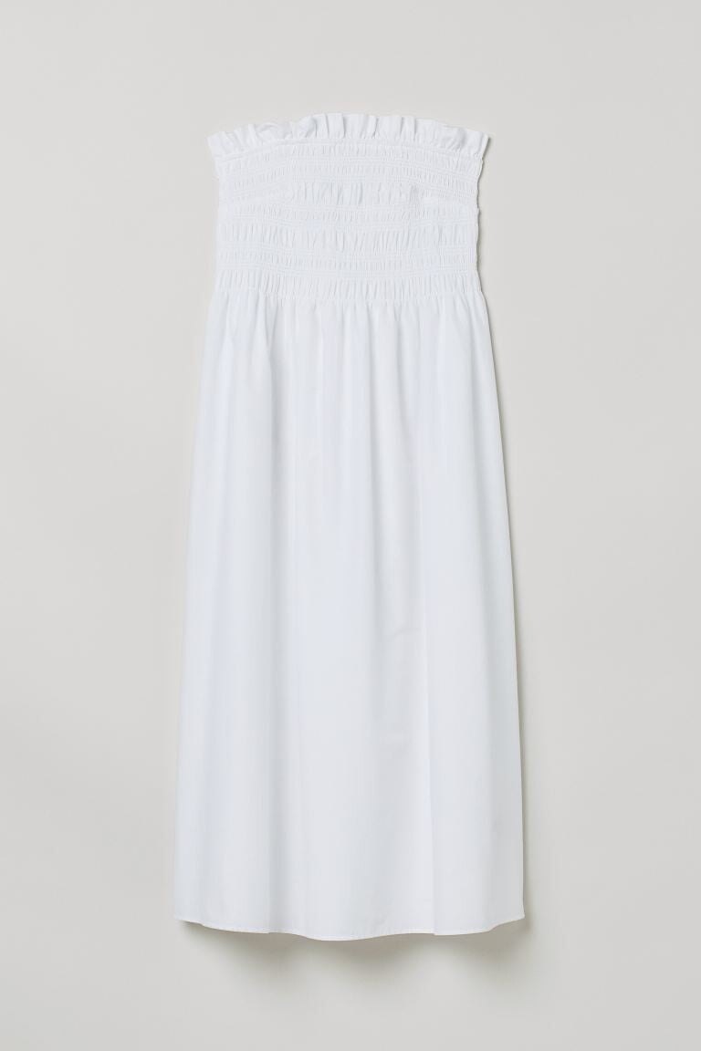 

Платье со сборками H&M, белый