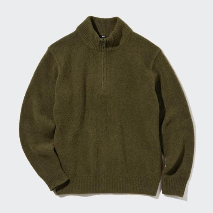 

Свитер Uniqlo Soufflé Yarn, оливковый, Зеленый