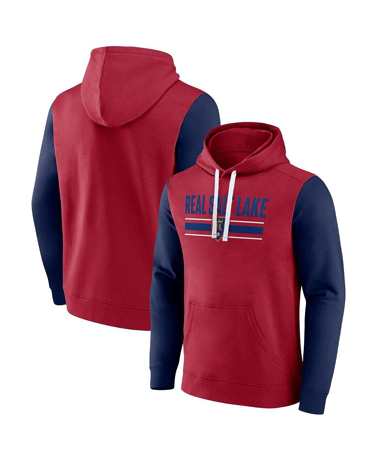 

Мужская фирменная красная толстовка с капюшоном real salt lake to victory pullover Fanatics, красный