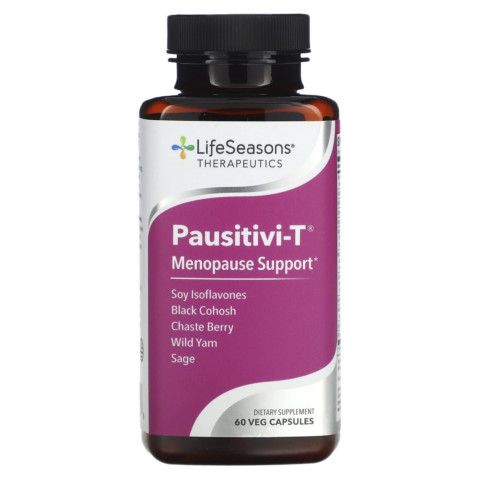 Поддержка Менопаузы LifeSeasons Pausitivi-T, 60 вегетарианских капсул lifeseasons pausitivi t поддержка менопаузы 60 вегетарианских капсул