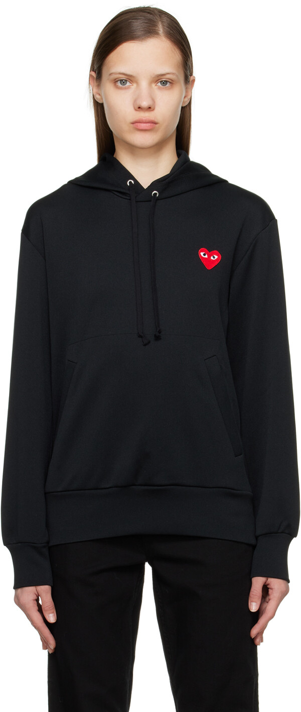 

Худи черного цвета с нашивкой в ​​виде сердца Comme des Garçons Play, Черный