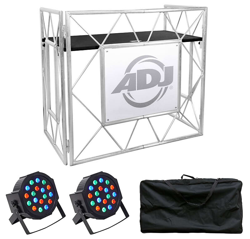 

Контроллер DJ Pro Event Table II Metal DJ Booth Truss Facade + Carry Case + Par Lights American DJ Pro Event Table II + Pro-ETBS PACK
