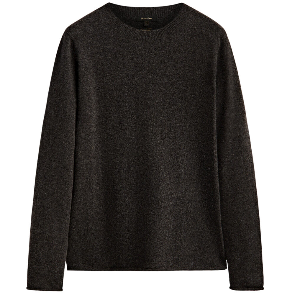 

Свитер Massimo Dutti Cashmere Crew Neck, антрацитовый серый
