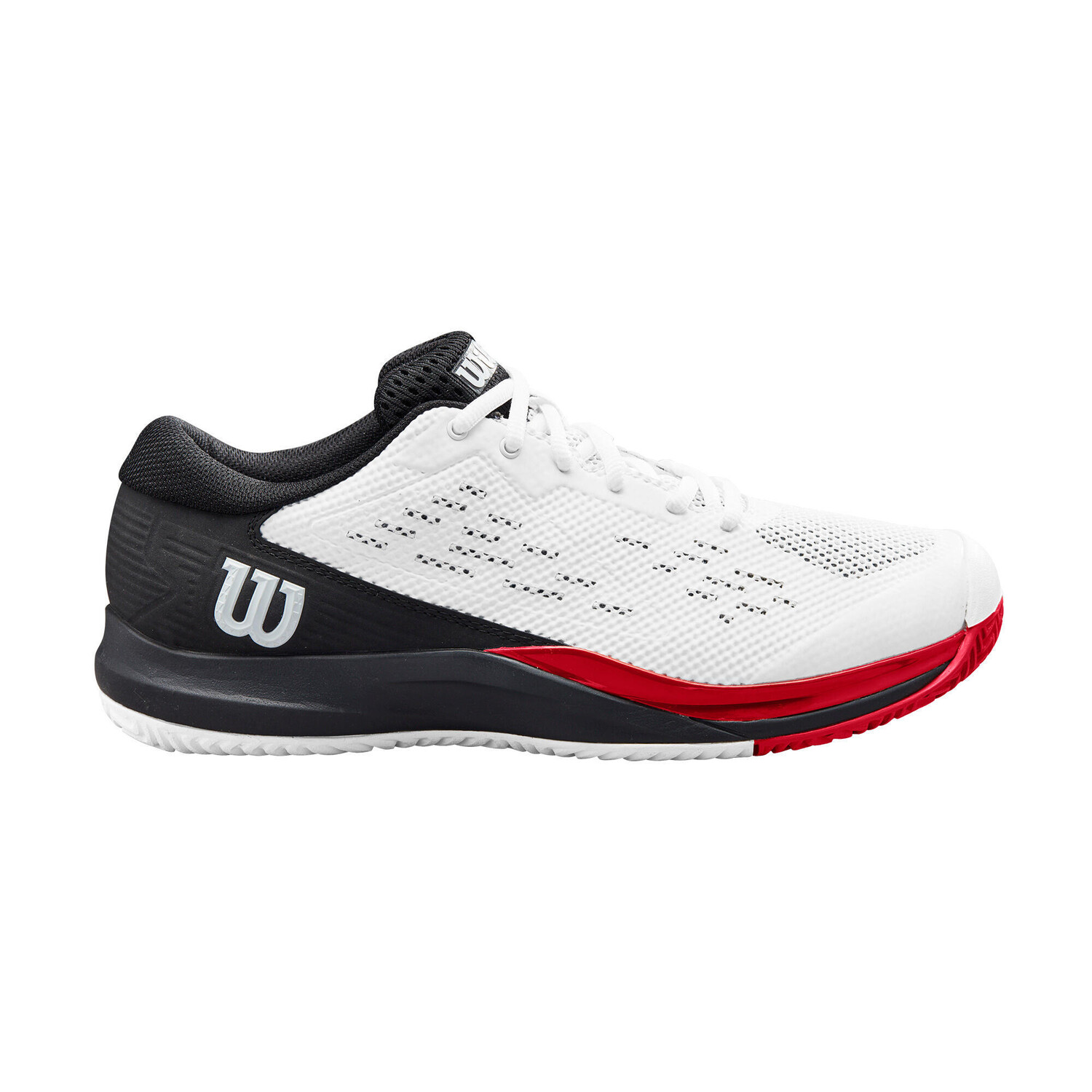

Мужская теннисная обувь - Wilson Rush Pro Ace Multicourt White/Black, белый/черный/красный