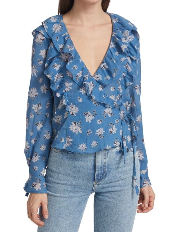 

Топ с Запахом Free People Amanda с цветочным принтом, cool combo