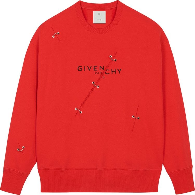 Свитер Givenchy Trompe Loeil Ring Sweater 'Red', красный - фото