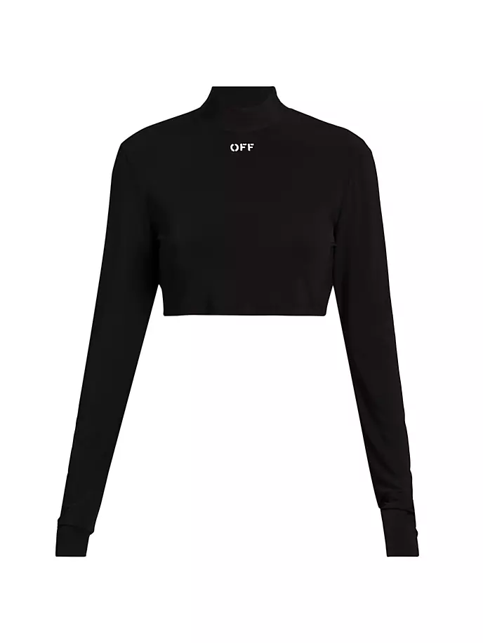 

Укороченная водолазка с логотипом Off-White, белый