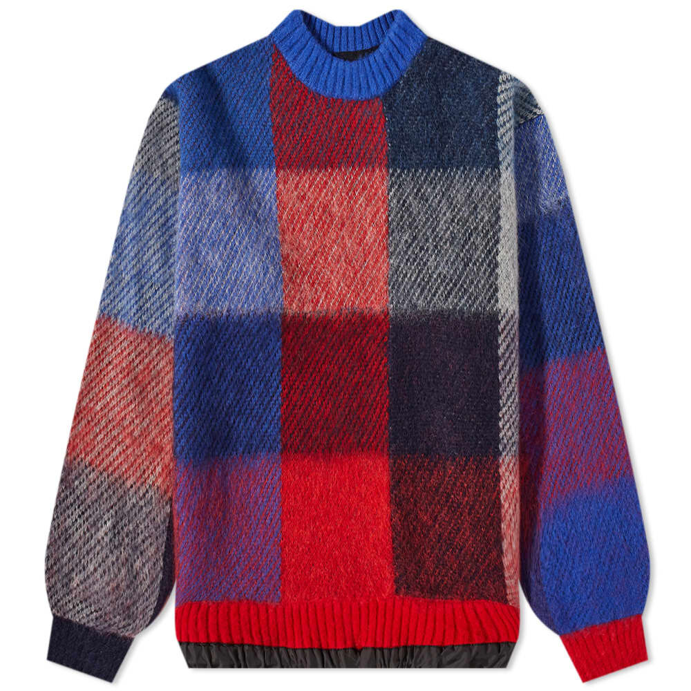 

Клетчатая вязка с круглым вырезом Sacai