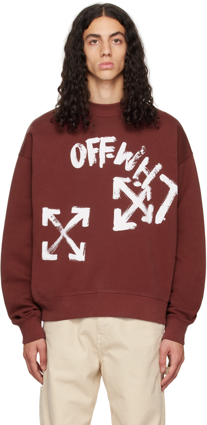 

Бордовый свитшот Paint Script Skate Off-White