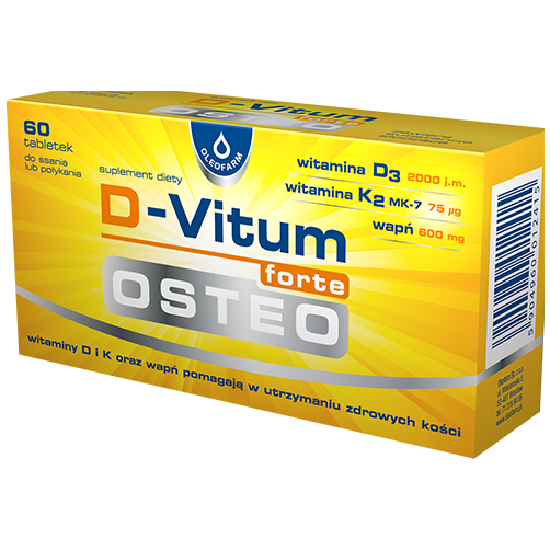 Oleofarm D-Vitum Forte Osteo биологически активная добавка, 60 таблеток/1 упаковка