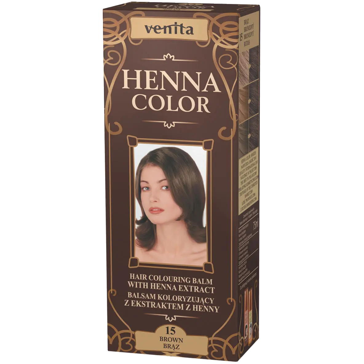 

Venita Henna Color оттеночный бальзам с экстрактом хны для волос 15 каштановый, 75 мл