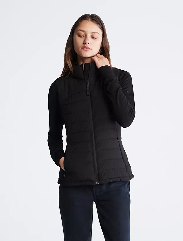 

Жилет утепленный Calvin Klein Lightweight Mixed Media, черный