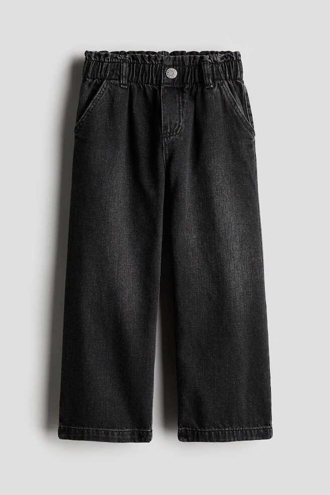 

Широкие джинсы из бумажного пакета H&M, черный