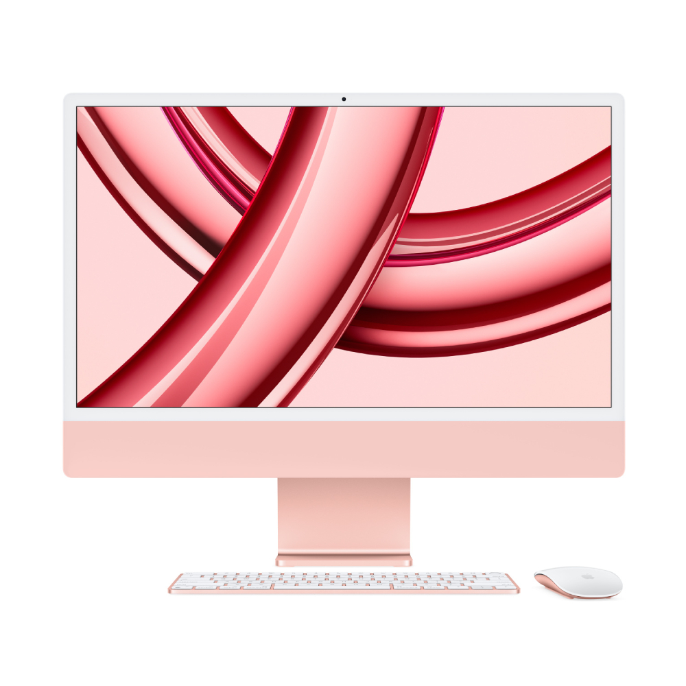 Моноблок Apple iMac 24'' М3 (2023), 8 CPU/10 GPU, 16 ГБ/256 ГБ, Gigabit Ethernet, Pink, английская клавиатура моноблок apple imac 24 2021 8 cpu 7 gpu 16гб 256 гб pink английская клавиатура