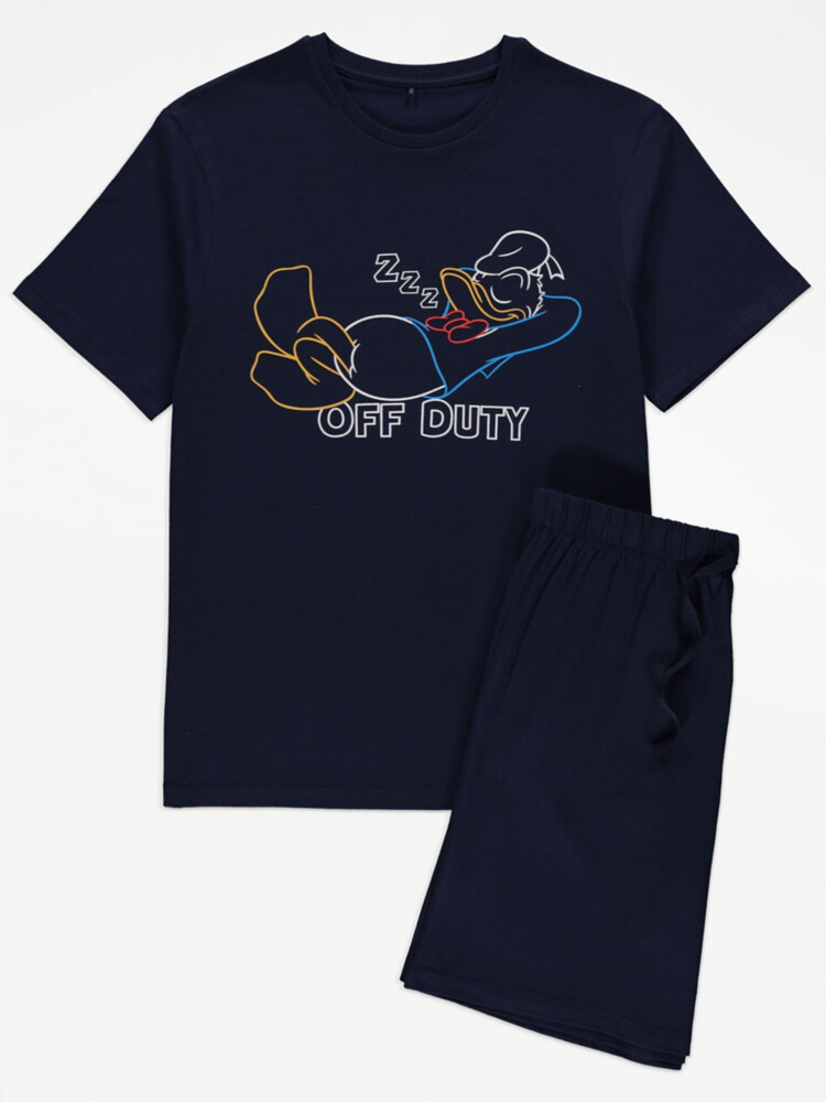 

Темно-синяя короткая пижама Disney Donald Duck Off Duty George., нави