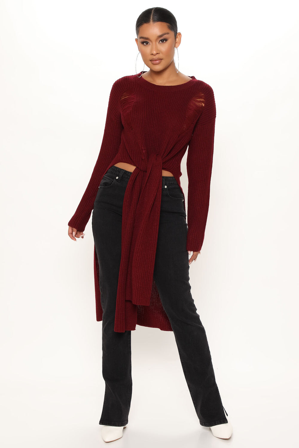 

Свитер Fashion Nova RAB7410FN, бордовый