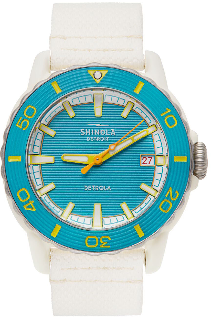 

Бежевые и синие морские существа 3HD Часы Shinola