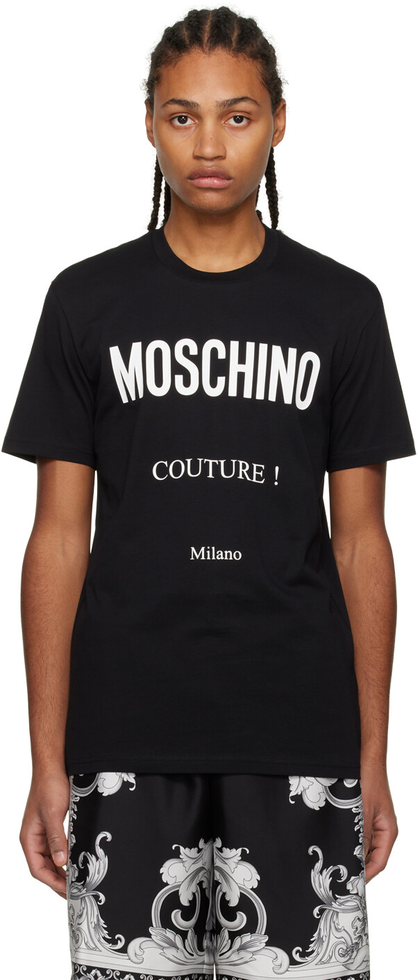 

Черная футболка \Couture\"" Moschino