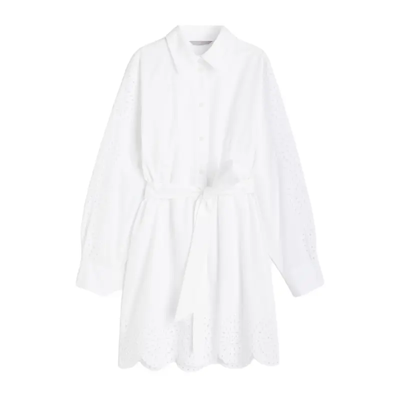 

Платье-рубашка H&M Eyelet Embroidery, белый