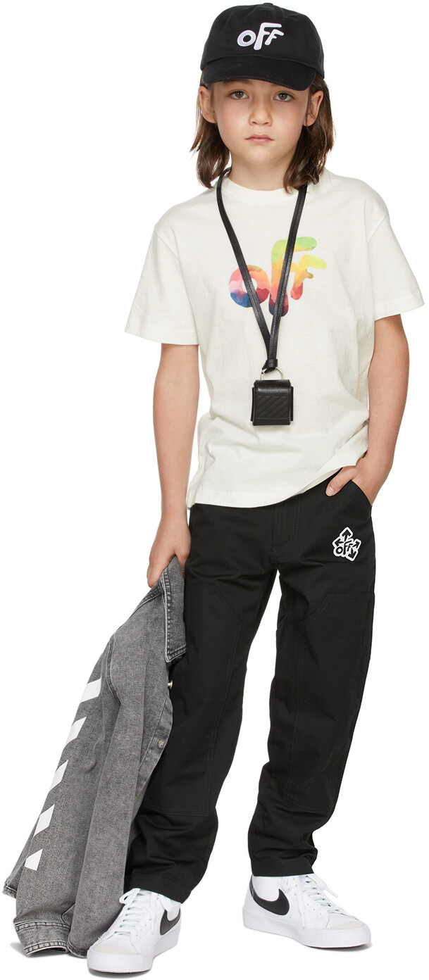 

Детские черные брюки Carpenter Off-White, Черный, Детские черные брюки Carpenter Off-White