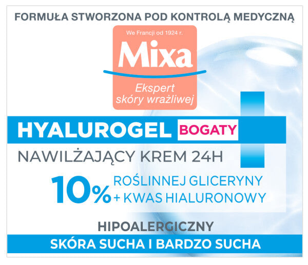 

MIXA Интенсивно увлажняющий крем с гиалурогелем 50мл