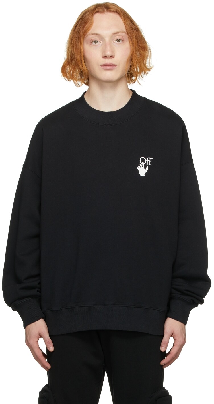 

Черный - Толстовка с вырезом Here Arrow Off-White