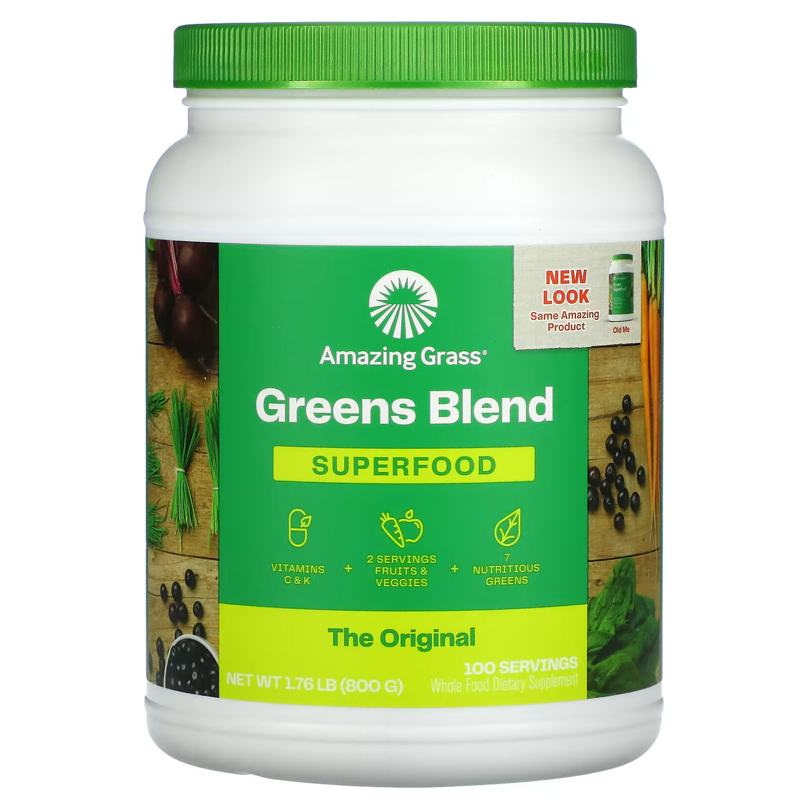 Amazing Grass, Green Superfood, The Original, 800 г (28,2 унции) amazing grass green superfood the original 240 г 8 5 унции