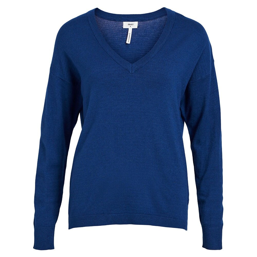 

Свитер Object Thess Long Sleeve V Neck, синий