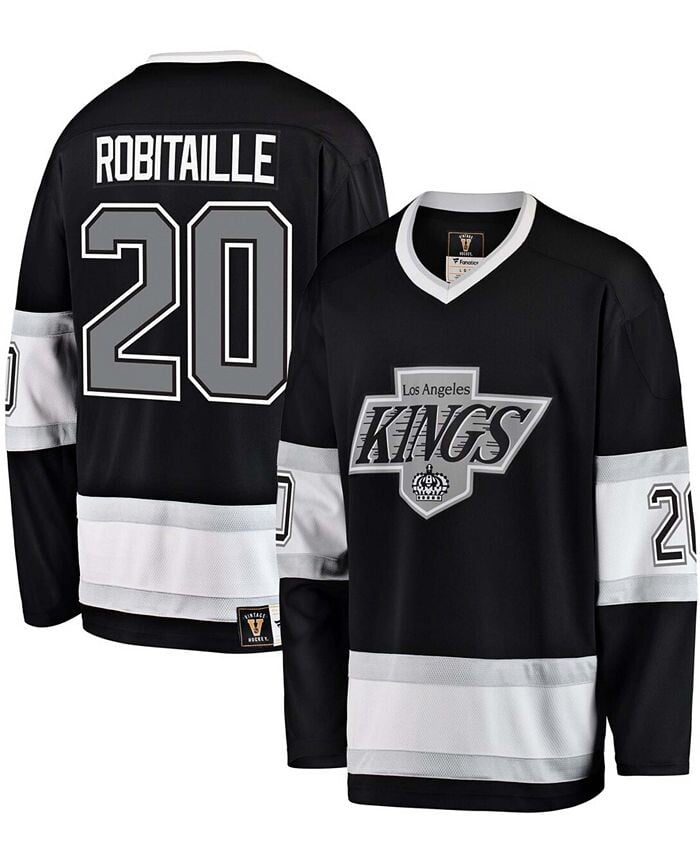 

Мужская черная майка отставного игрока команды Los Angeles Kings Luc Robitaille Premier отколовшегося игрока в отставке Fanatics, черный