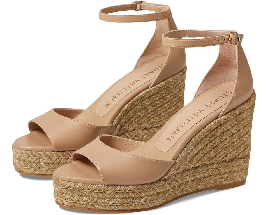 

Туфли Stuart Weitzman Nudistcurve Espadrille Wedge, цвет Adobe 1