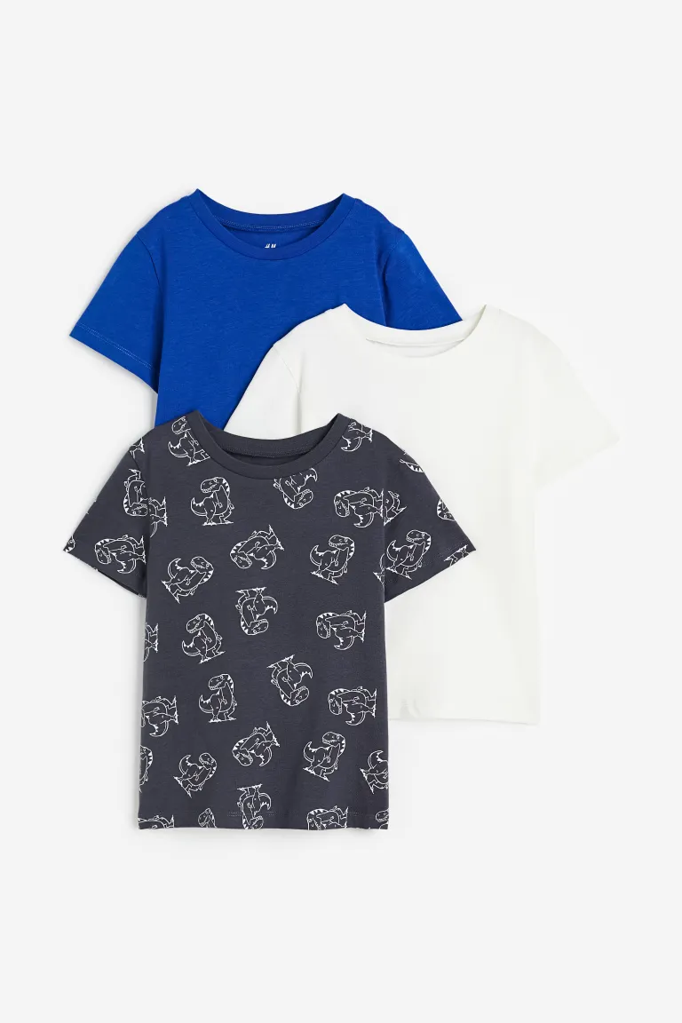 Комплект из 3 футболок H&M, синий